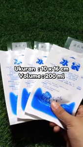 BISA COD > ICE GEL PACK 200 ML BlUE COOL JELLY COOLER BAG KANTONG AIR ES BATU PENDINGIN