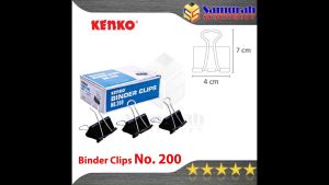 Binder Clips No 200 Kenko / Clip Hitam Penjepit No.200 / Klip Jepit Kertas Besar