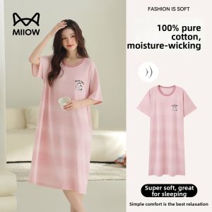 MiiOW | Cotton Short Sleeve Dress Nightgown