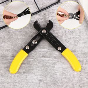 Jewelry Chain Clamp Pliers Riveting Tool DIY Chain Cutter and Opener Adjustable Toothless Pliers for Jewelry Making