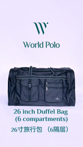 (SG READY STOCK) World Polo 26 inch 110L Lightweight Duffel Bag with 6 Compartments