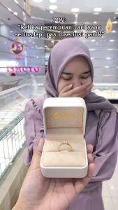 Cincin Emas Solitaire QueenStone J5 Ismoyo
