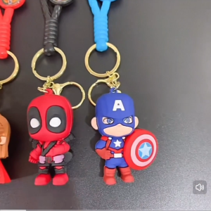 Keychain _ Captain comel rantai kunci loket kanak kanak hadiah Captain hanging keychain children kids gift 儿童美国队长吊坠挂饰钥匙圈
