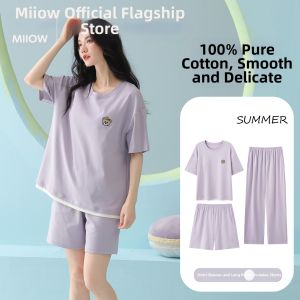MiiOW | Cute Padded Cotton Sleepwear Set 3pcs