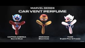 VANZO Marvel Series Car Vent Perfume 4g x 2 (Captain America)