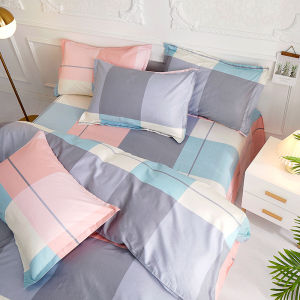 Pure Cotton Pillowcase Pair for Home Use Diagonal Pattern Single Person Student Dormitory 48X74CM Pillow Skin