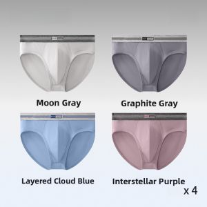 miiow | Mens Modal Underwear Breathable Triangle Shorts Comfortable Large Size Anti-bacterial Mid-waist Pure Color Youth Innerwear