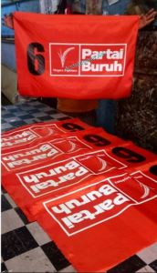 BENDERA PARTAI BURUH Ukuran Standar 60cm X90cm