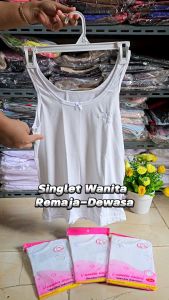 Singlet Wanita Vanella | Kaos Dalam Tanktop Cewek Remaja Dewasa Putih Bahan Katun