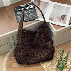 Large Capacity Canvas Tote Bag Womens 2025 New Autumn Winter Korean Style Fashion Versatile Single Shoulder Bag Commuter Bag