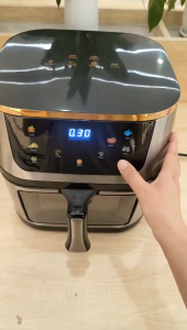 SG【Ready Stock】Digital Glass 12L Air Fryer Oil-Free Cooking 12-Touch Menus & Voice Control Air Fryer Smart Control