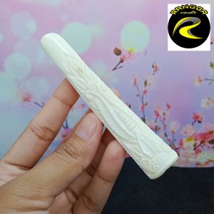 once pipa tulang sapi ukir bunga berkualitas M01