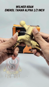 Kran Taman Tembok Wilmer Kuningan 1/2" / Keran Air Wilmer Kuningan Kepala Engkol Drat 1/2 inch + Sealtape Kuat Tahan Karat