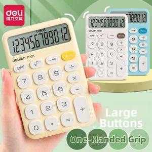 deli | Mini Cute Big Buttons Fresh Macaron Colored Portable Calculator