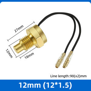 RYSJM | Auto Temperature Meter with Sensor 1/8 NPT 52mm LED Digital Oil /Water Temp Indicator PSI Oil Press Black Gauge Fit Gasoline Car