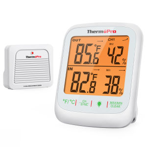ThermoPro TP260B 300M Remote Range Wireless Backlight Digital Home Indoor Outdoor Temperature and Humidity Monitor
