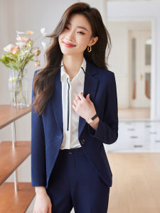 Womens Casual Long Sleeve Suit Jacket Summer 2024 New Professional Interview Set Elegant Formal All-Match All-Season Outerwear