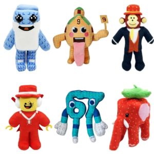 Bandai | Anime New STEAL A BRAINROT House No. 9 Plush Cute Esok Sekolah Jandel Plushie Doll Game Surrounding Toys For Kids Birthday Gift