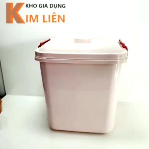 Thùng đựng gạo 10kg 15kg nhựa VIỆT NHẬT - Nắp kín khóa gài chắc chắn - Chính hãng 5351/3