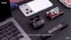 【With Silicone Case 】HOCO EQ30 TWS Wireless Headset In-ear Bluetooth Headphones 7 Hours Long Endurance Earphone With Mic Music Sports Earphones Universal For All Smartphone