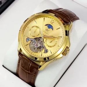 OLEVS | Đồng Hồ Đeo Tay Cơ Khí Cao Cấp Dành Cho Nam OLEVS 6663 Dây Da Chống Nước Thép Không Gỉ Hiển Thị Bộ Máy Lộ Cơ Dạ Quang Chống Sốc Có Hiển Thị Tuần Trăng Và Ngày Trong Tuần
