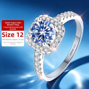 East Beauty | Couple 999 Pure Silver Ring With Moissanite Valentines Gift