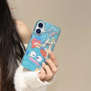 Adorable Cartoon Han Dun Ugly Fish Sanrio Phone Case Full Protection Dual Layer Silicone Cover for  13 14 pro 15 16 pro 17 pro Max