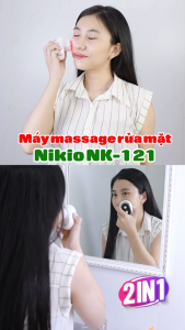Máy Massage Nâng Cơ Điện Di Tinh Chất Kết Hợp Rửa Mặt Làm Sạch Da Nikio NK-121