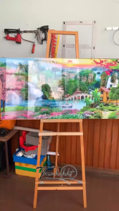 Tranh Phong Thủy Sơn Thủy tráng gương 1