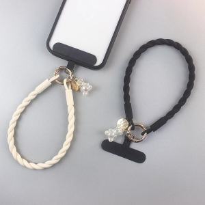 New Elegant Liquid Silicone Phone Strap Buckle Womens Style Mobile Phone Case Lanyard Anti-Fall Anti-Loss Short Ring