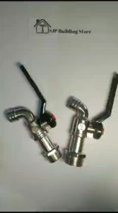 Kran Air Besi Gagang Hitam 1/2\\\" 3/4\\\" l Keran Tembok High Quality