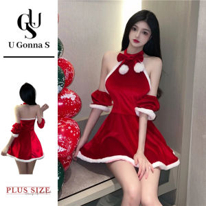 U Gonna S Christmas Sleepwear for Women Dress Red Sleeveless Push Up Lingerie Nightwear Fashion 2025 New Design Elastic Party Christmas Gift