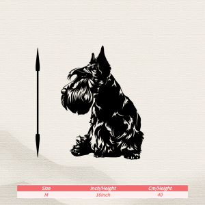 CIFbuy | CIFBUY Scottish Terrier Metal Wall Art Iron Dog Sculpture Statue for Home Garden Fence Decor Gift for Dog Lovers