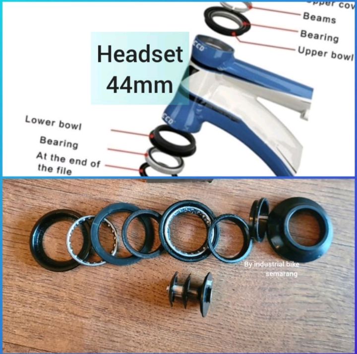Kualitas Bagus Headset Sepeda 44mm Size Diameter 44 mm Gotri Pelor Head Set Full Oversize Ovs Merk Trex Kom Garpu Fork Speda Mtb Balap Roadbike