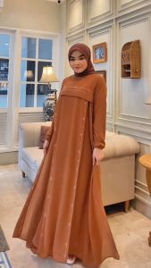 Gamis Ceruty Payet Tabur Gamis Jumbo 5L || by : Yulia HD Collection