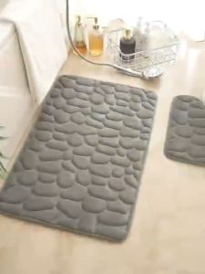 Soft Memory Foam Bath Mat Cobblestone Cobblestone Bathroom Rugs Super Water Absorbent Machine Washable Bath Rugs