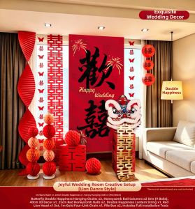 XIKUNLE | Wedding Decoration Set for Bride and Groom Room Living Room Hotel High-end Feeling