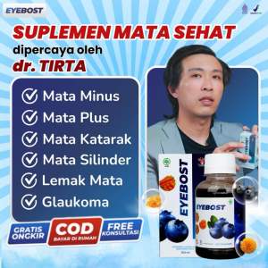 Promo Eyebost 1 Botol obat herbal katarak mata minus dan buram madu vitamin kesehatan mata original