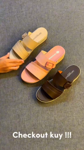 CAPHARNAUM [DHO 202] Sandal Selop Wanita Wedges / Sendal Selop Ban 2 Wanita Premium/ Sandal Hak Selop