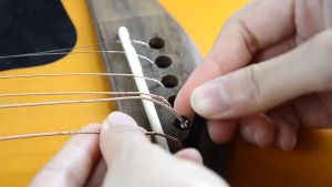 MF 6 String Plastic Acoustic Guitar Bridge Nut Saddle Slotted Bridge Pin with Dots ABS Plastic Guitar Parts