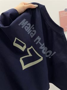 100% Pure Cotton American Street Style Letter Print Short Sleeve T-Shirt Mens Loose Fit Spring Summer Trendy Top