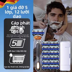 JUANSE | Dao Cạo Râu Tay Mới cho Nam 5 Lưỡi