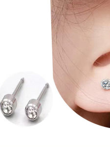 Stainless Steel Titanium Steel Disposable Ear Piercing Studs for Ear Hole Perforation Ear Bone Nipple Fashion Jewelry