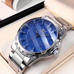 OPK Jam Tangan Pria Dewasa Terbaru 2025 Otomatis Tahan Air Bercahaya Kalender Stainless Steel Jam Tangan Original Asli Box Set