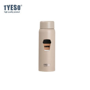 TYESO | Tyeso 200ml Cute Thermoses Compact Slim Design Perfect for Hydration Pocket Insulated Water Bottle Vacuum with Coffee Sticker
