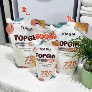[MUA 2 TẶNG 2] Nước giặt xả 3in1 TopGia hương lavender dịu nhẹ an toàn cho da túi 2L lưu hương 72H