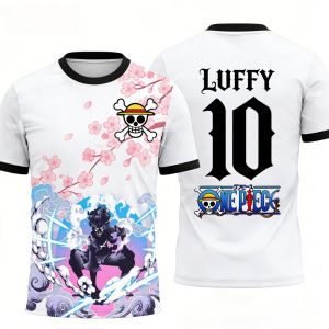 Bandai | Summer 2026 One Piece Road "5th Tier Sakura No. 10" Japanese Football Theme 3D Printed Breathable T-shirt Adult Parent-child Top