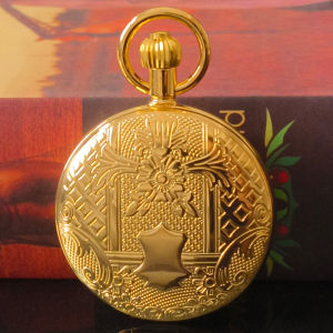 Mingou Pure Copper Automatic Mechanical Pocket Watch Flip Hollow Retro Men and Women Student Necklace Custom Lettering Photo