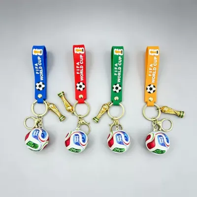 2026 FIFA World Cup Soccer Ball KeychainMegamo Gantungan Kunci Bola SepakFan Merchandise Souvenir Football Pendant Creative Cartoon Gift