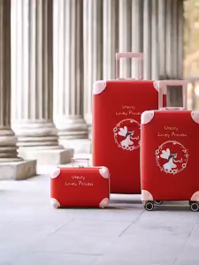 Urecity Vintage Luggage Set Womens Cute Suitcase With 12-inch ToteRetro Travel Luggage with Spinner Wheels